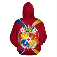 Tonga All Over Hoodie Polynesian Impact Version - Polynesian Pride