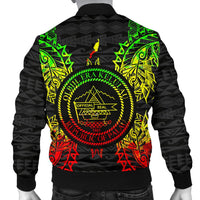 Palau Polynesian Men's Bomber Jacket Map Reggae - Polynesian Pride