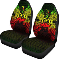 Vanuatu Car Seat Cover - Vanuatu Coat Of Arms Map Reggae - Polynesian Pride