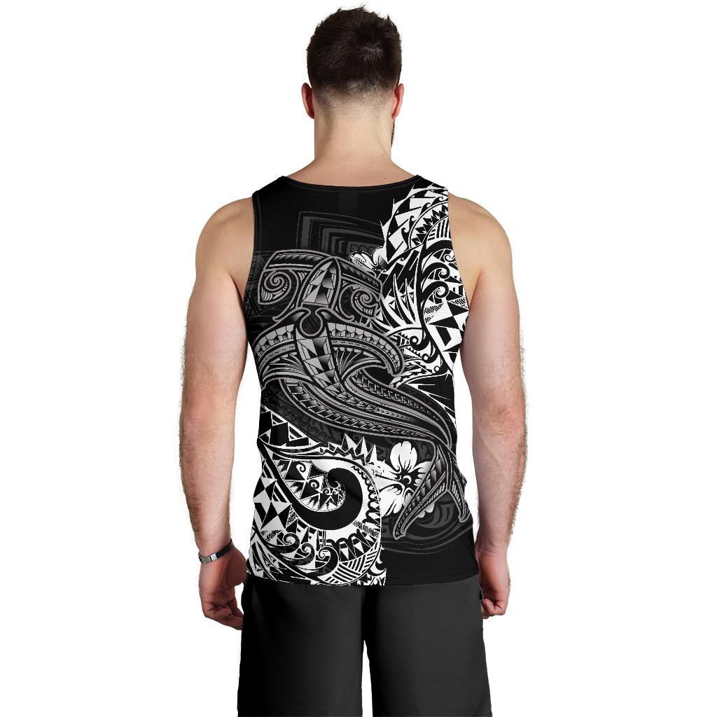Polynesian Men's Tank Top - White Shark Polynesian Tattoo - Polynesian Pride