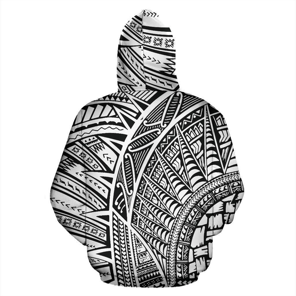 New Zealand Maori Zip up Hoodie Maori Full Tattoo Zipper Hoodie - Polynesian Pride