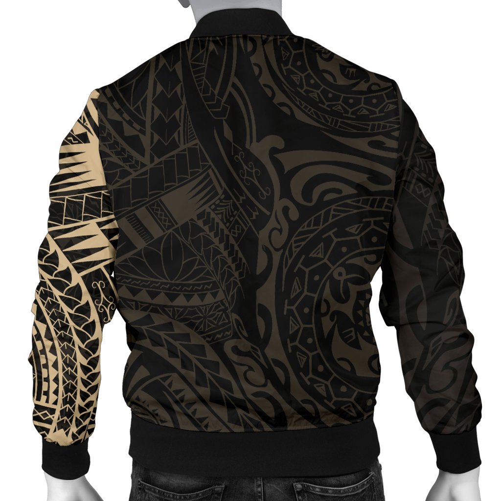Tahiti in My Heart Polynesian Tattoo Style Men's Bomber Jacket - Polynesian Pride