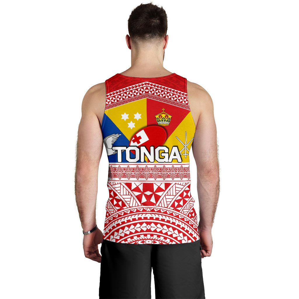 Tonga Rugby Men's Tank Top Special Coat Of Arms - Polynesian Pride