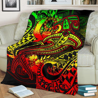 Pohnpei Premium Blanket - Reggae Shark Polynesian Tattoo - Polynesian Pride