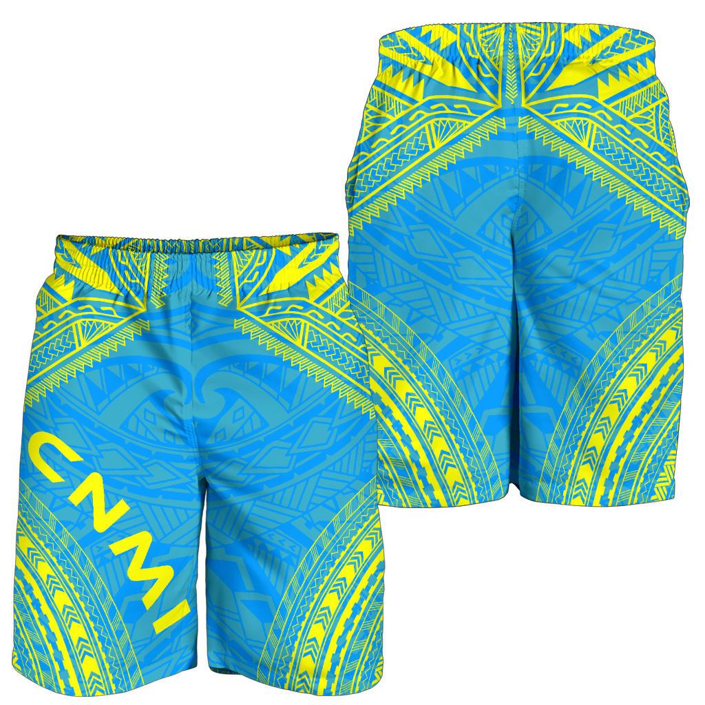 Palau Men's Shorts - Polynesian Chief Flag Version - Polynesian Pride
