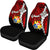 Tonga Polynesian Custom Personalised Car Seat Covers - Tribal Wave Tattoo Flag Color - Polynesian Pride