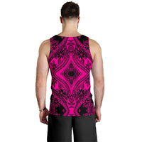 Polynesian Plumeria Mix Pink Black Hawaii Men's Tank Top - Polynesian Pride