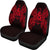 Vanuatu Car Seat Cover - Vanuatu Coat Of Arms Map Red - Polynesian Pride