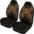 Vanuatu Car Seat Cover - Vanuatu Coat Of Arms Map Gold - Polynesian Pride