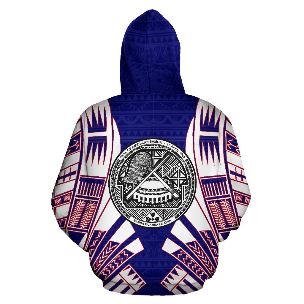American Samoa All Over Custom Hoodie Flag Tattoo Style - Polynesian Pride
