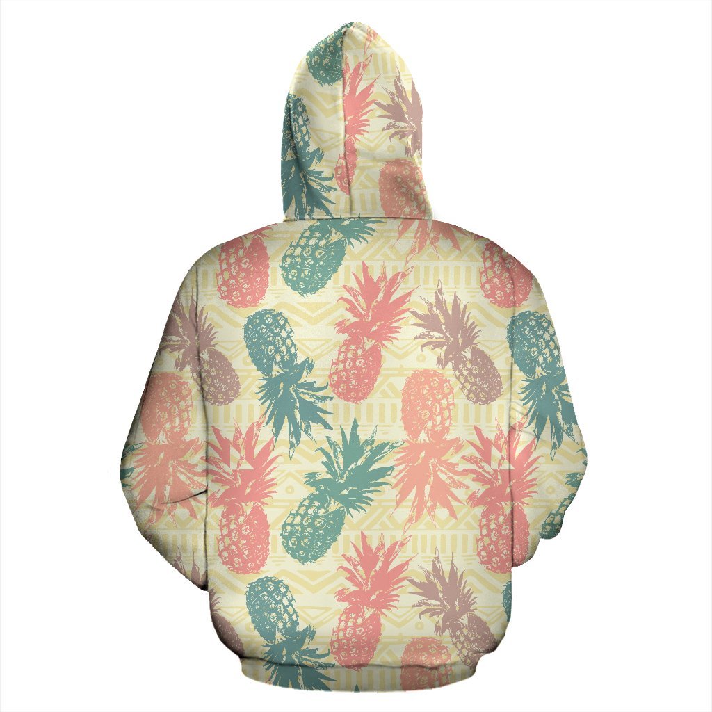 Polynesian Pullover Hoodie Pineapple Pattern A0 - Polynesian Pride