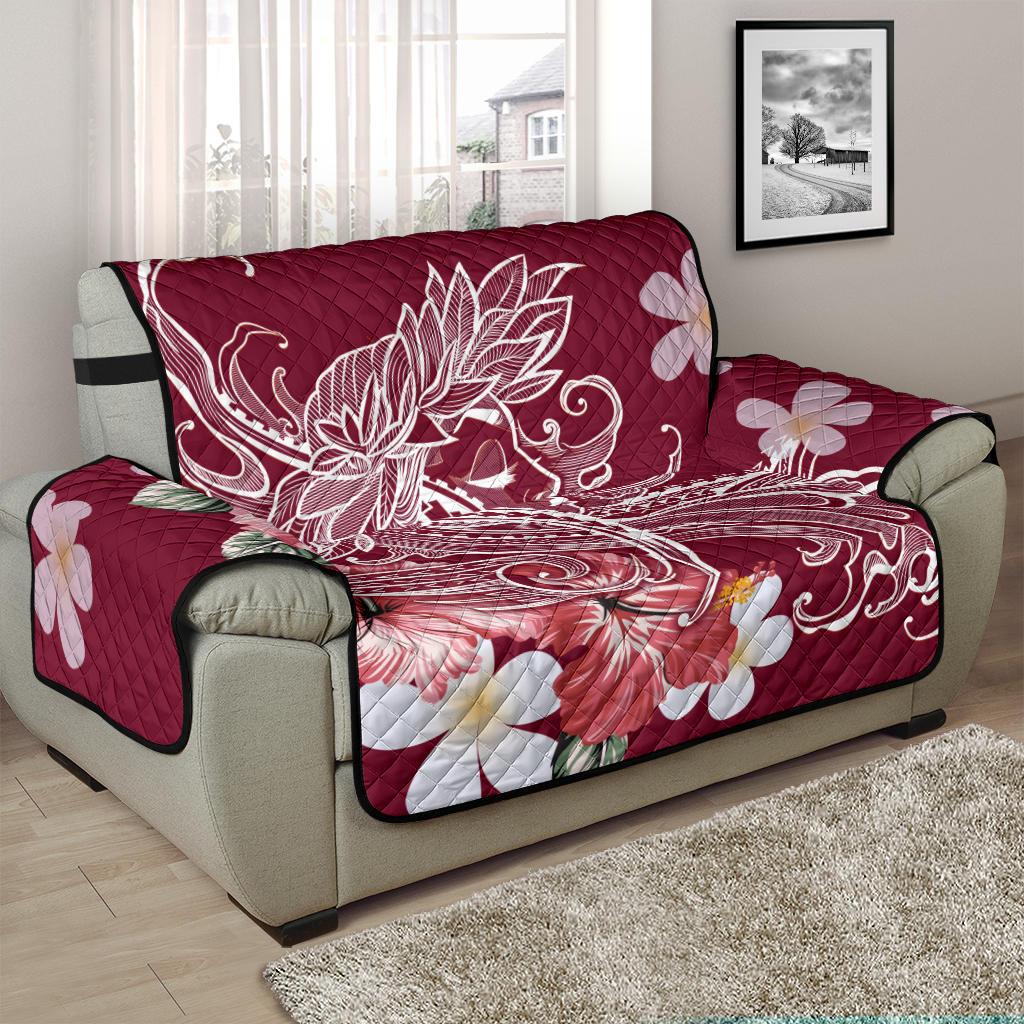 Hawaii Hula Girl Hibiscus Plumeria Sofa Protector - Ruin Style - AH - Polynesian Pride