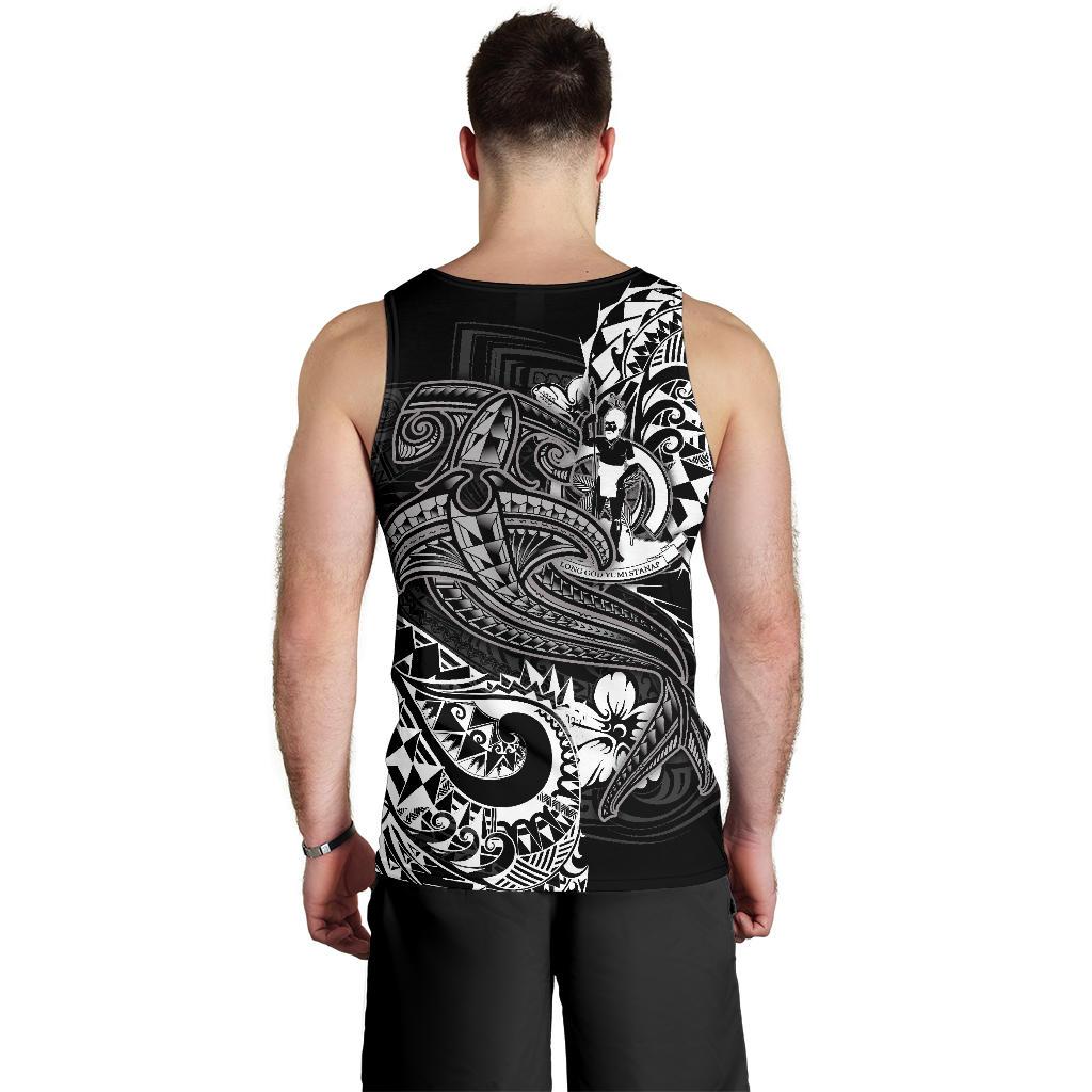 Vanuatu Polynesian Men's Tank Top - White Shark Polynesian Tattoo - Polynesian Pride