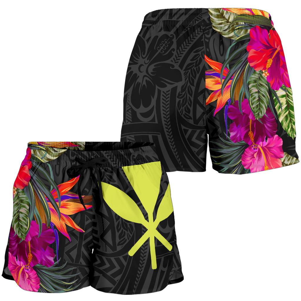 Hawaii Women's Shorts - Hibiscus Polynesian Pattern - Polynesian Pride