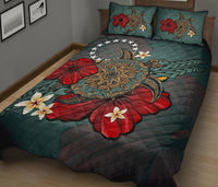 Cook Islands Quilt Bed Set - Blue Turtle Tribal - Polynesian Pride