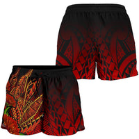 Polynesian Hawaii All Over Print Women's Shorts - Ohia Lehua - Polynesian Pride