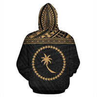 Chuuk State All Over Zip up Hoodie Gold Version - Polynesian Pride
