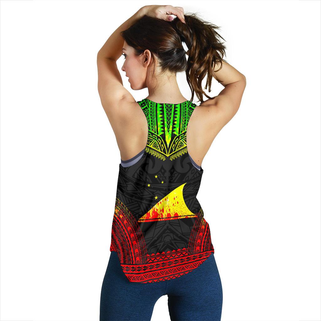 Tokelau Women's Racerback Tank - Polynesian Chief Reggae Version - Polynesian Pride
