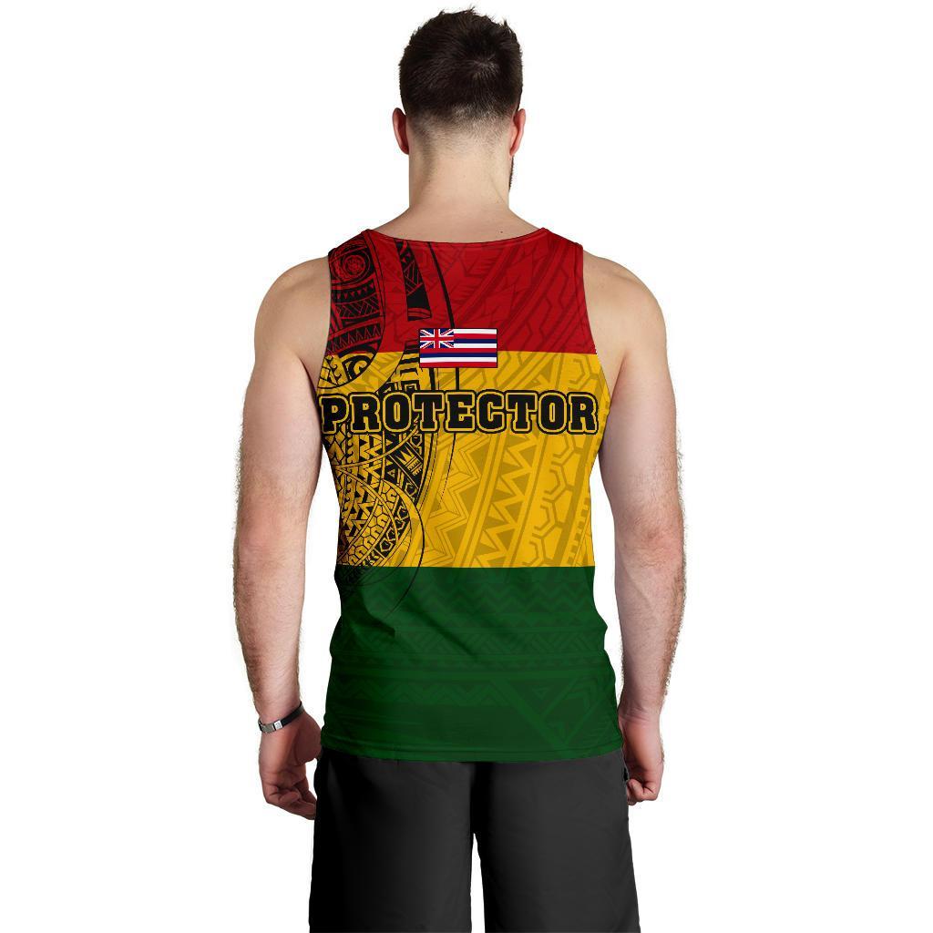 Hawaii Kanaka Flag Polynesian Men's Tank Top - Mauna Kea Protectors - Polynesian Pride