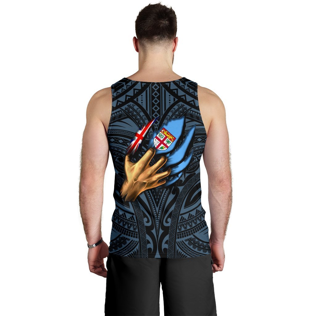 Fiji Men's Tank Top - Fiji In Me (Blue) - Polynesian Pride