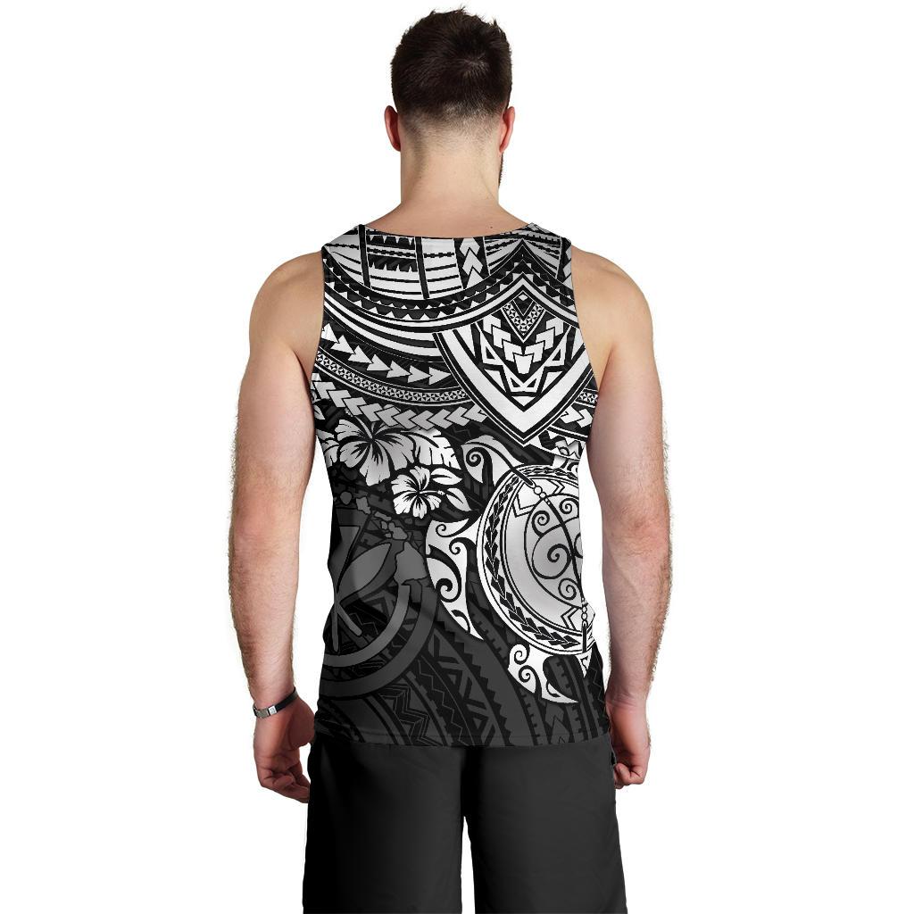 Polynesian Hawaii Men's Tank Top - White Turtle - Polynesian Pride