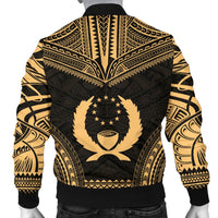 Pohnpei Polynesian Chief Men's Bomber Jacket - Gold Version - Polynesian Pride
