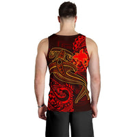 Papua New Guinea Men's Tank Top - Red Shark Polynesian Tattoo - Polynesian Pride