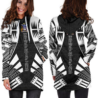 Norfolk Island Hoodie Dress - Polynesian Tattoo Black - Polynesian Pride