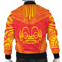Marquesas Islands Flag Polynesian Chief Men's Bomber Jacket - Polynesian Pride