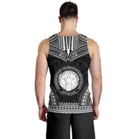 Northern Mariana Islands Men's Tank Top - Polynesian Chief Black Version - Polynesian Pride