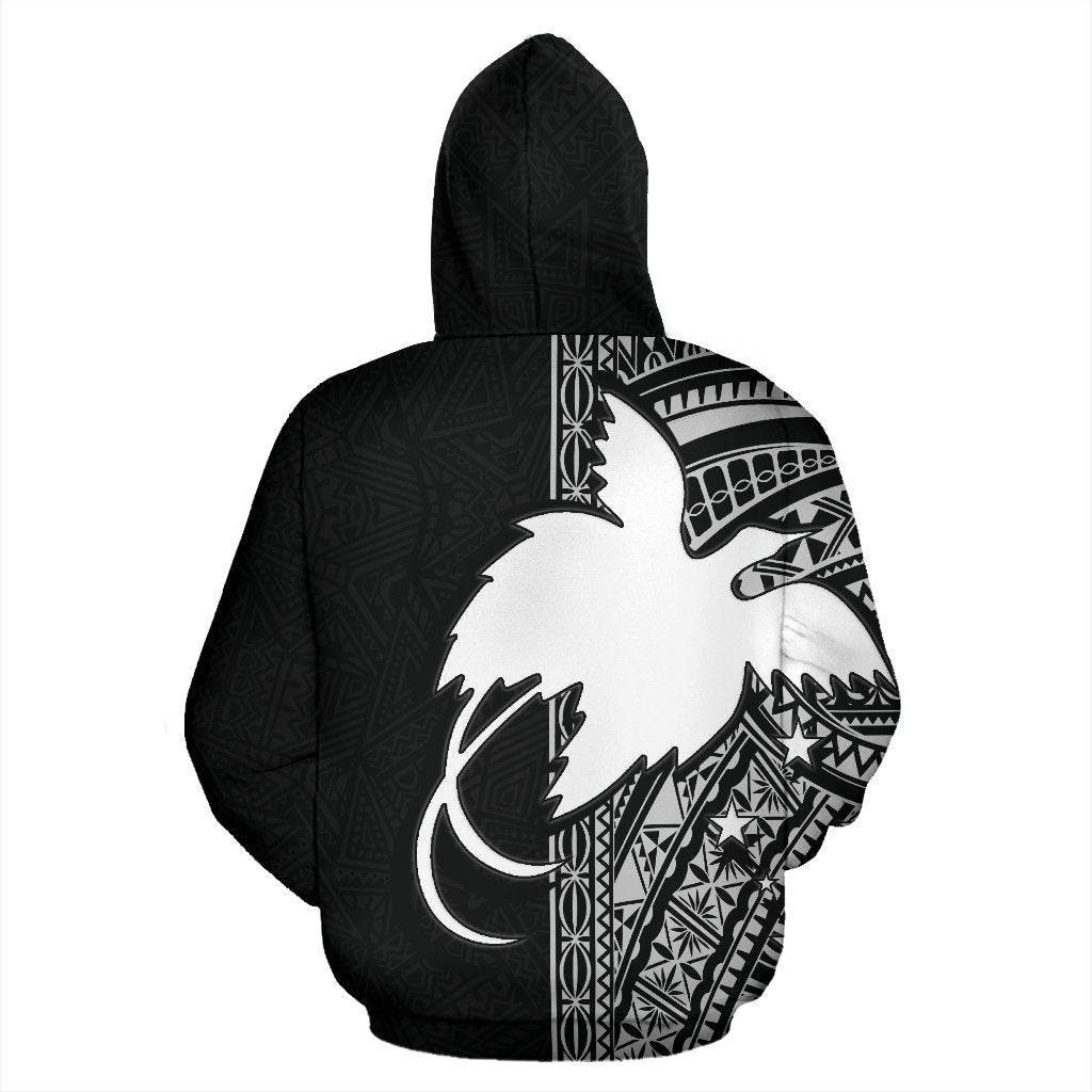 Papua New Guinea Polynesian ll Over Hoodie White Line - Polynesian Pride