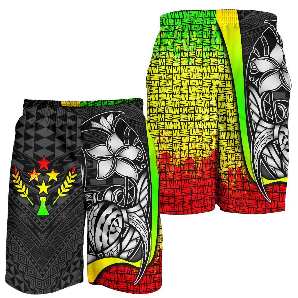 Kosrae Micronesian Men's Shorts Reggae - Turtle With Hook - Polynesian Pride