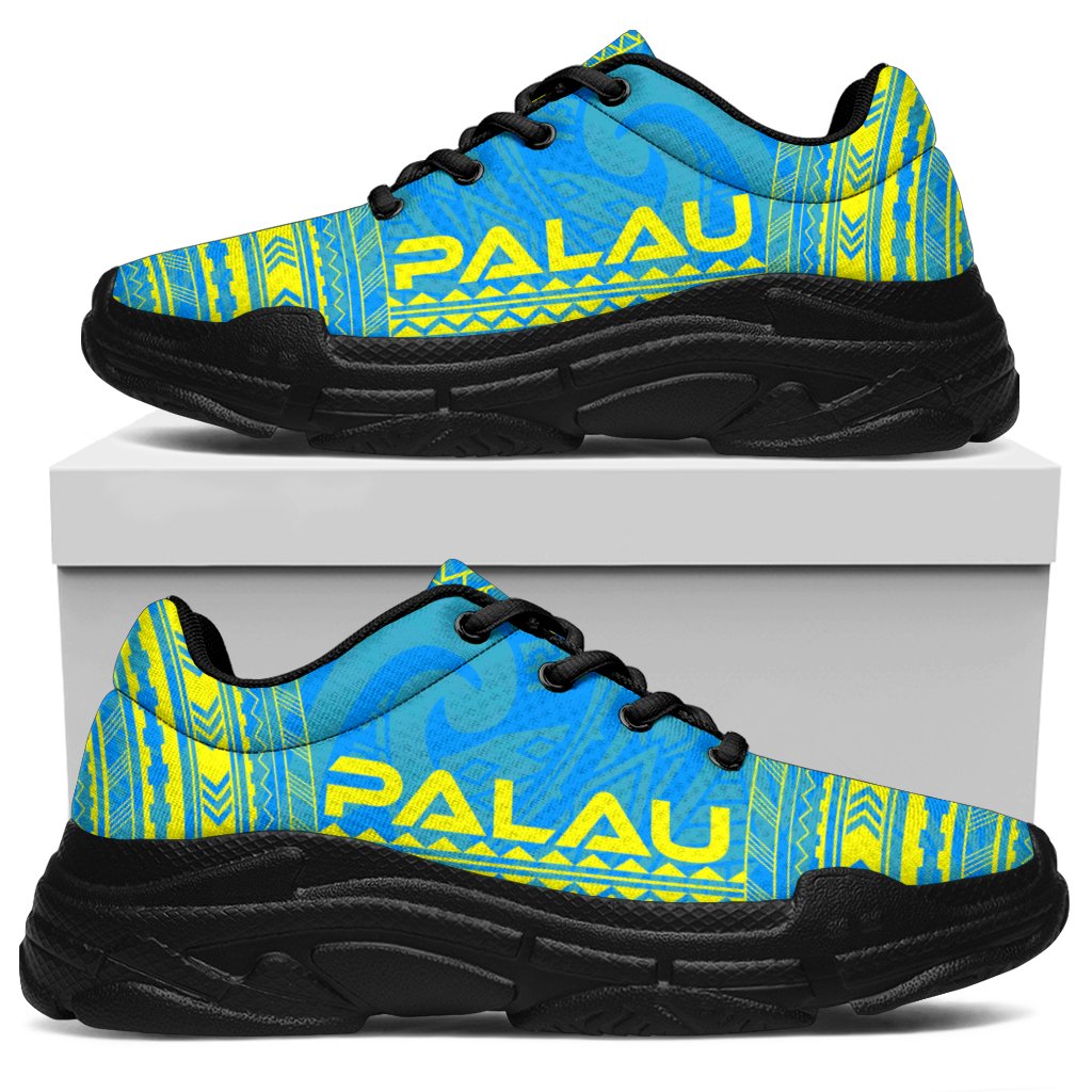 Palau Chunky Sneakers - Polynesian Chief Flag Version - Polynesian Pride