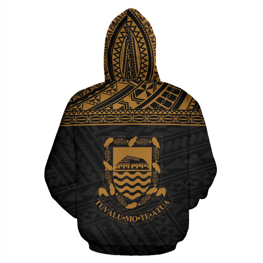 Tuvalu Polynesian Custom Hoodie Horizontal Gold - Polynesian Pride