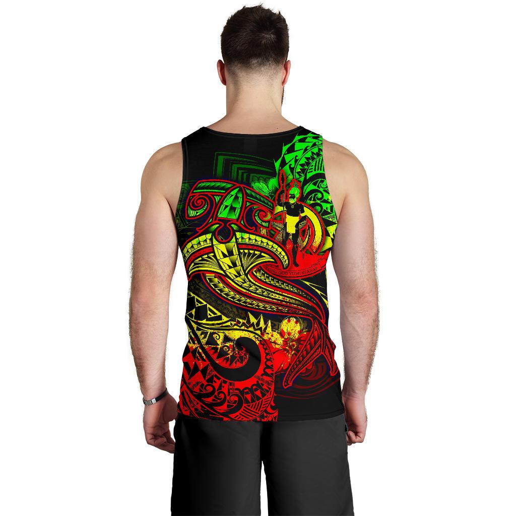 Vanuatu Polynesian Men's Tank Top - Reggae Shark Polynesian Tattoo - Polynesian Pride