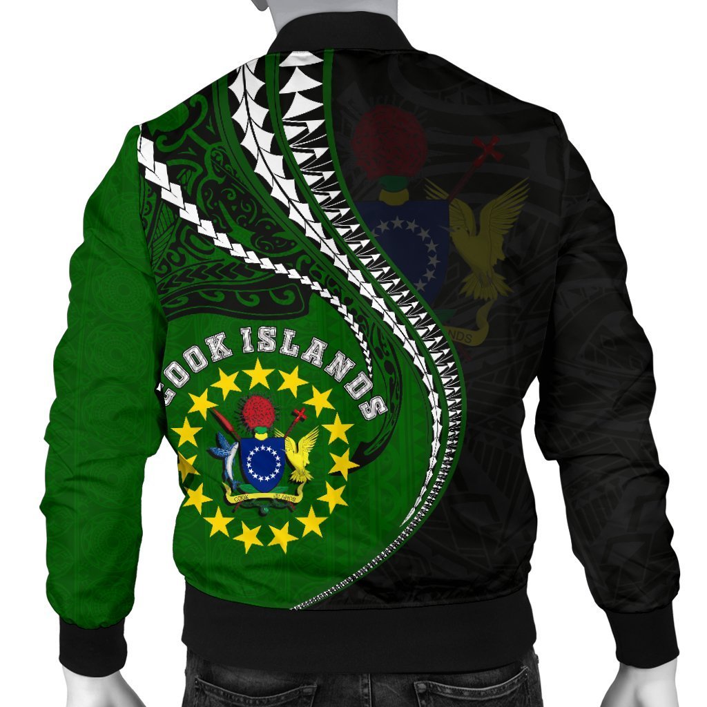 Cook Islands Men'S Bomber Jacket Kanaloa Tatau Gen Ck - Polynesian Pride