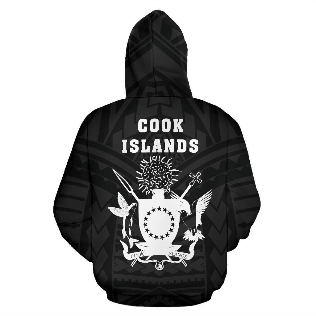 Cook Islands Flag Coat of Arms Polynesian Zip up Hoodie 01 - Polynesian Pride