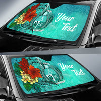 Nauru Auto Sun Shade - Tropical Flowers Style - Polynesian Pride