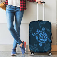 Turtle Luggage Cover 01 Black - Polynesian Pride