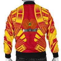 Papua New Guinea Men Bomber Jackets - Polynesian Tattoo Flag - Polynesian Pride