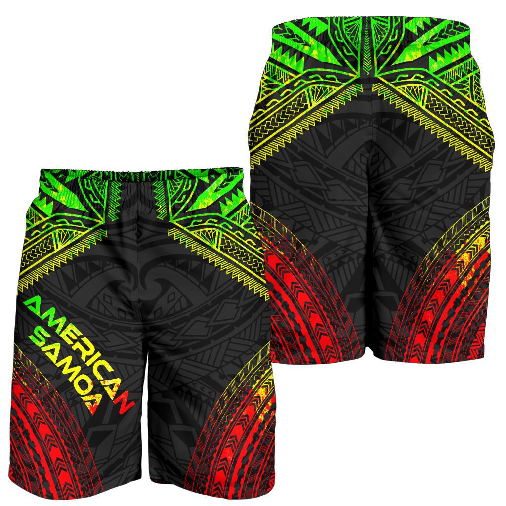 American Samoa Men's Shorts - Polynesian Chief Reggae Version - Polynesian Pride