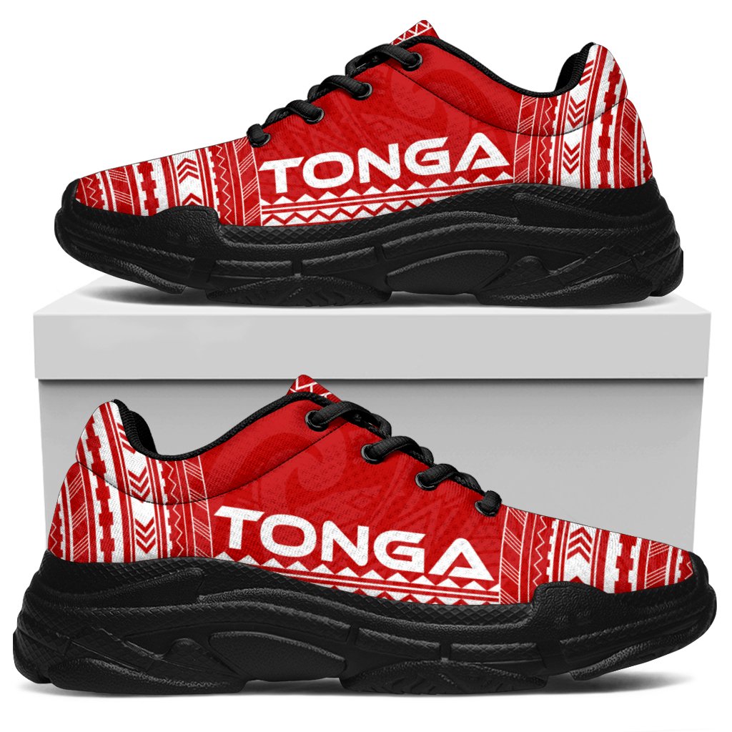 Tonga Chunky Sneakers - Polynesian Chief Flag Version - Polynesian Pride