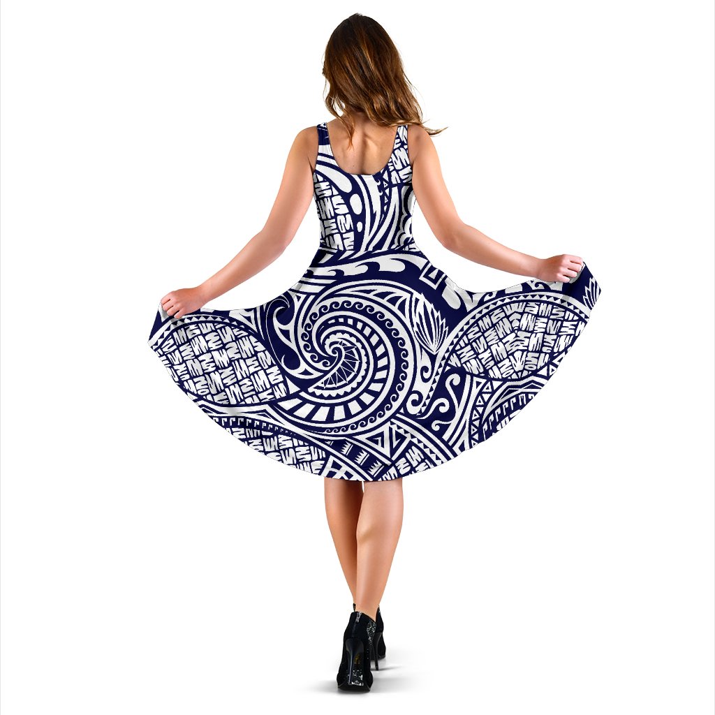 Polynesian Midi Dress - Polynesian Style 15 - Polynesian Pride