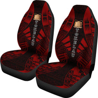Tokelau Car Seat Covers - Tokelau Coat Of Arms Polynesian Tattoo Red - Polynesian Pride