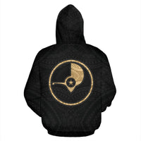 Yap Zip up Hoodie Micronesia Yapese Warrior Gold - Polynesian Pride