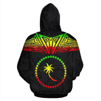 Chuuk All Over Zip up Hoodie Reggae Neck Style - Polynesian Pride