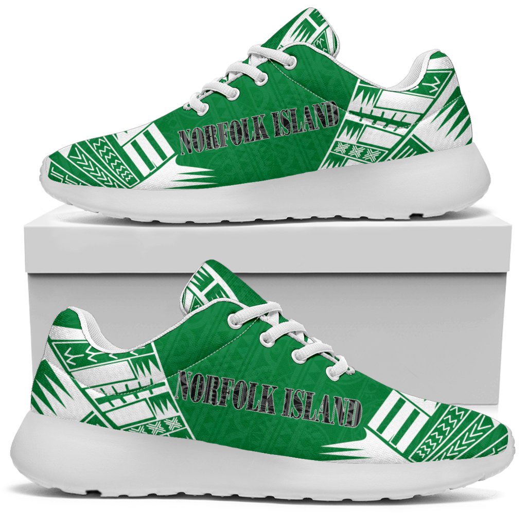 Norfolk Island Sport Sneakers - Polynesian Tattoo Flag - Polynesian Pride