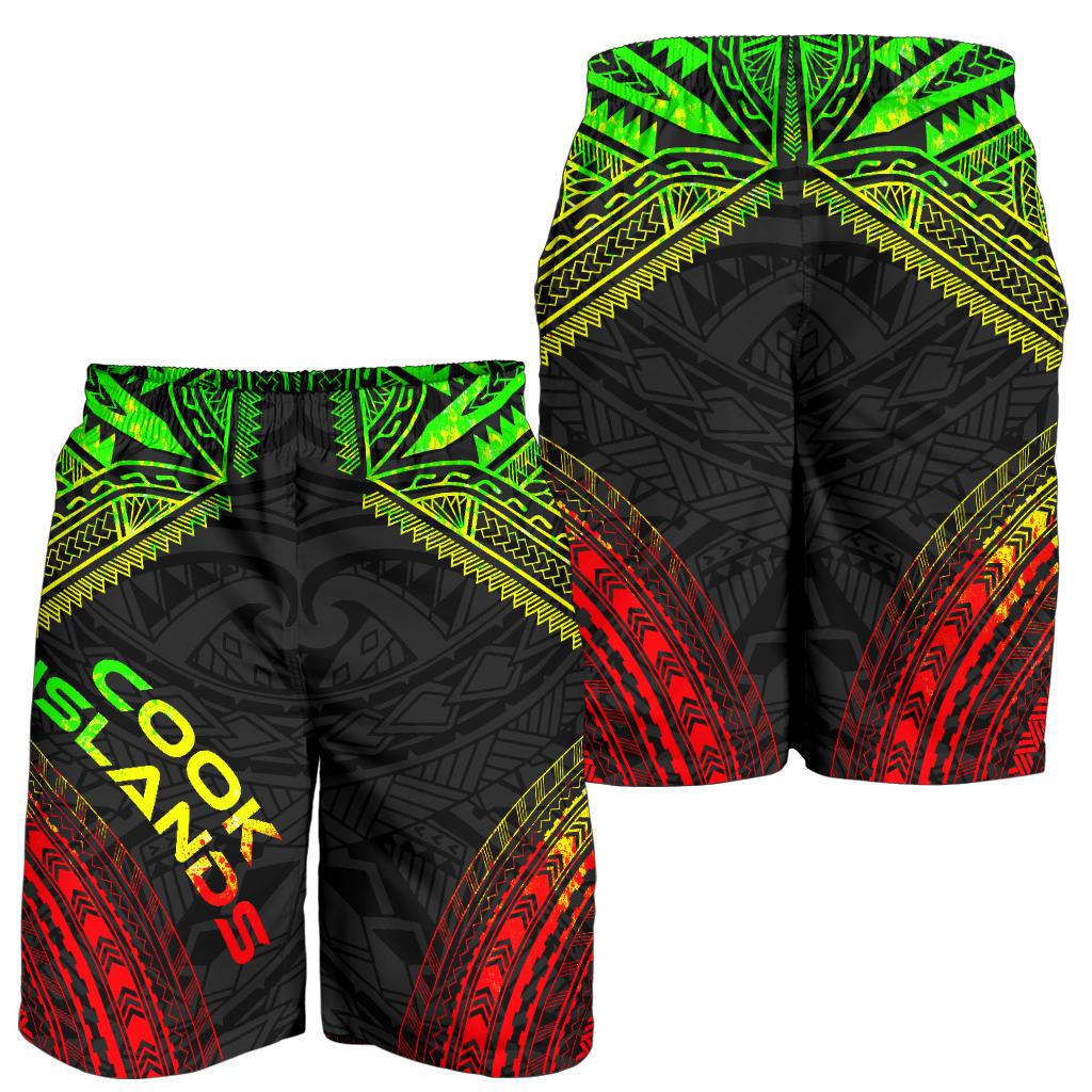 Cook Islands Men's Shorts - Polynesian Chief Reggae Version - Polynesian Pride