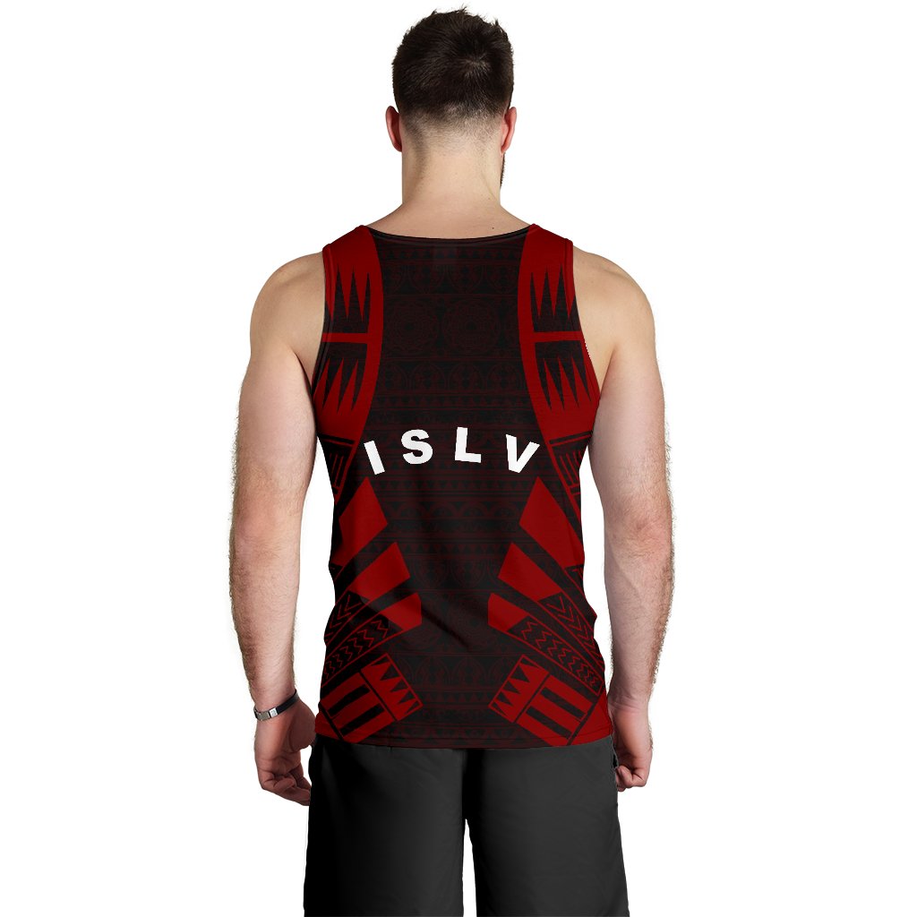 Society Islands Men Tank Top - Polynesian Tattoo Red - Polynesian Pride