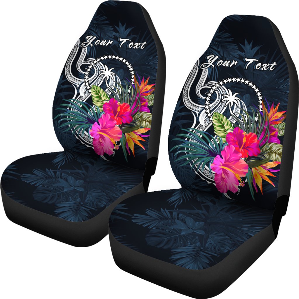 Chuuk Micronesia Custom Personalised Car Seat Covers - Tropical Flower - Polynesian Pride
